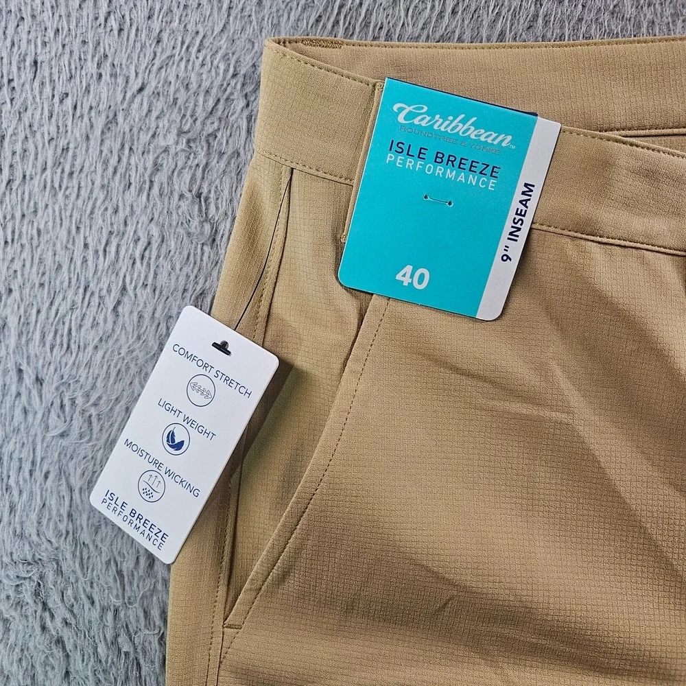 NWT Caribbean‎ Isle Breeze Performance Shorts Men 40 x 9